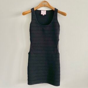 Romeo & Juliet Couture Black Bodycon Mini Dress Size Small